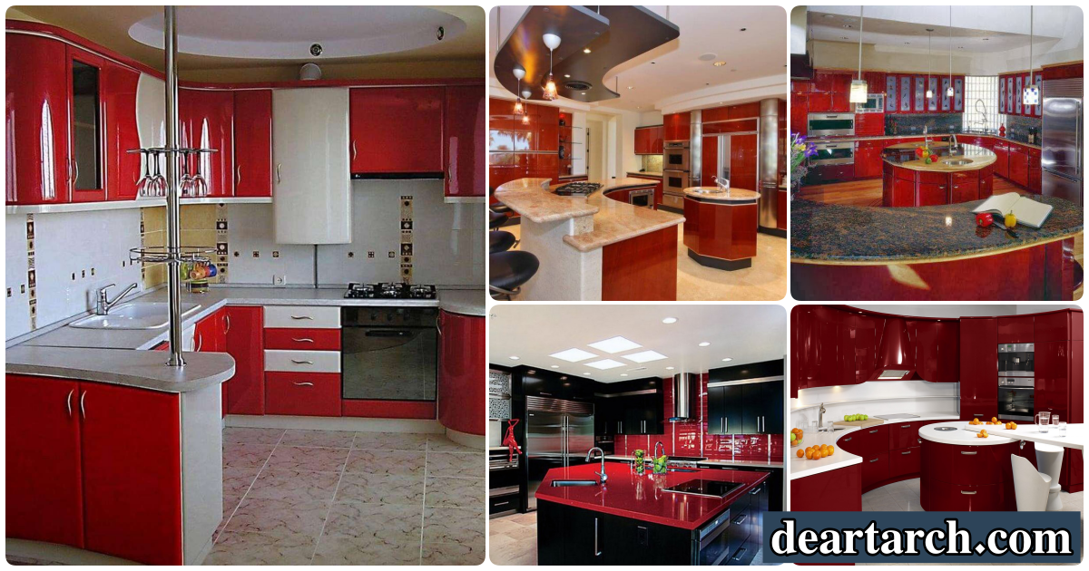 Simple & Marvelous Red Kitchen Designs for Real Lovers Examples