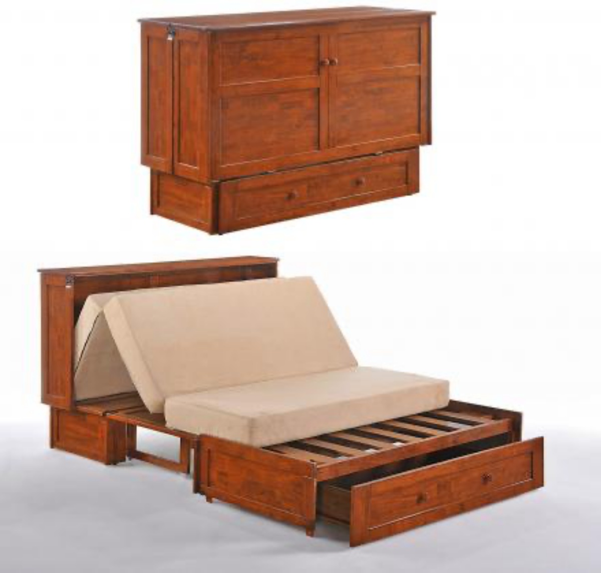Space-Saving Elegance Meets Comfort: Unveiling the Queen Size Bed Inside a Cabinet - DEARTARCH